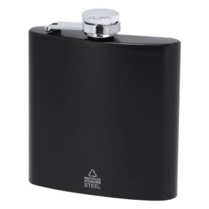 Flachmann aus recyceltem Edelstahl für Ihre Werbung